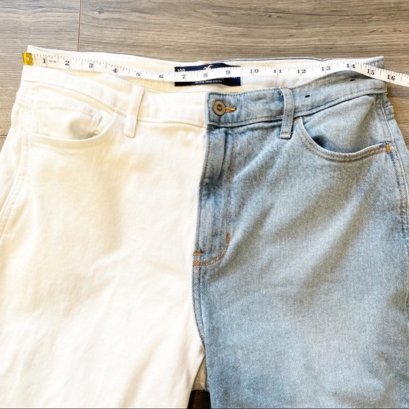 Hollister Ultra High Rise Mom Jeans Two Tone size 13 - Picture 7 of 7